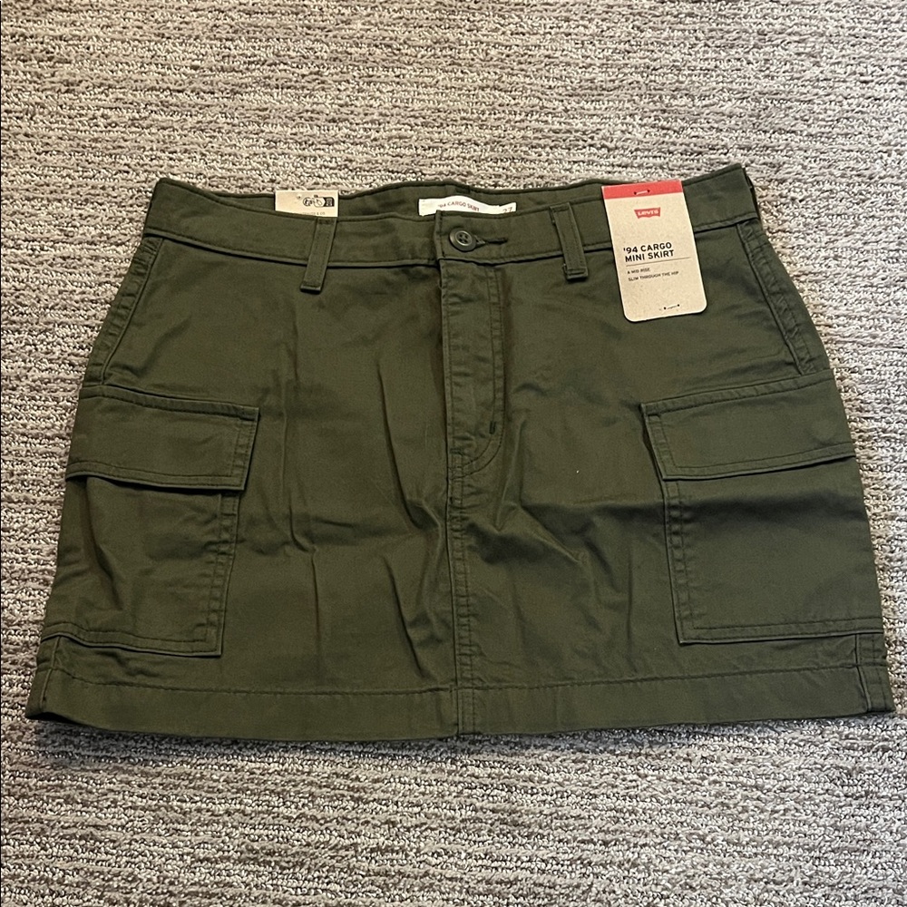 Levi's Dark Green Cargo Mini Skirt